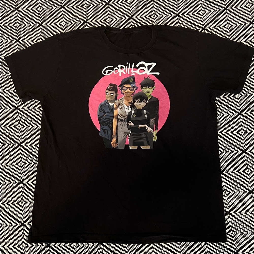Unlisted Black Graphic Tee with Pink Circle